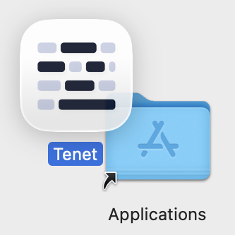 Drag Tenet to Applications